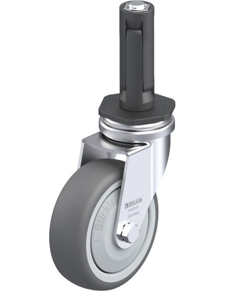 Poliuretano pasukamas ratukas LRA-PATH 75KF-ER02, 75 mm