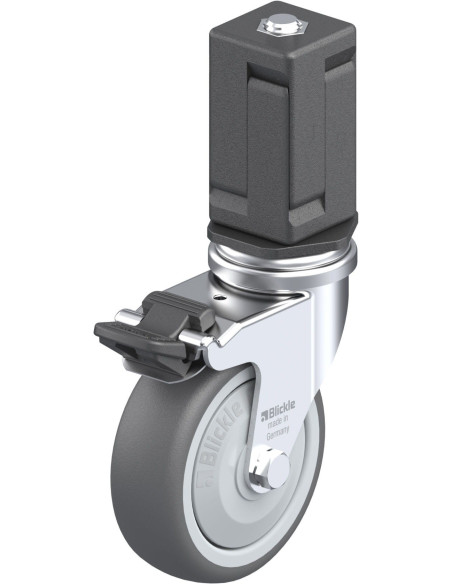 LRA-PATH 75KF-FI-EV07 poliuretano ratukas su stabdžiais