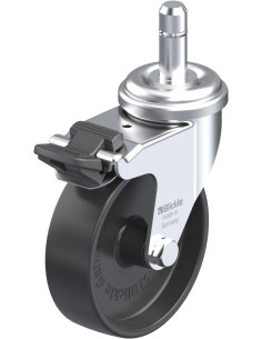 LRA-POA 75G-FI-ES sintetinis pasukamas ratukas su stabdžiais