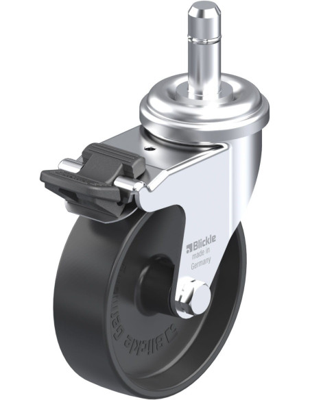 LRA-POA 75G-FI-ES sintetinis pasukamas ratukas su stabdžiais