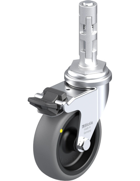 LRA-TPA 75G-FI-ELS-E01 antistatinis ratukas su stabdžiais