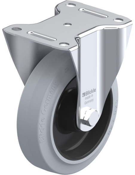 B-POEV 160R-SG fiksuotas ratukas dengtas guma