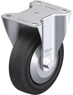 B-POEV 160XKA-FA fiksuotas ratukas dengtas guma