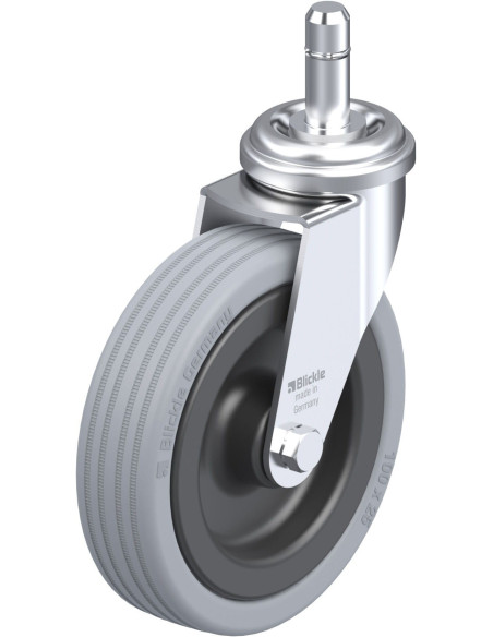LRA-VPA 100G-ES pasukamas ratukas su guma, 100 mm