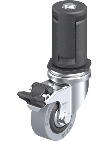 LRA-VPA 50G-FI-FA-ER05 - 50 mm guminis pasukamas ratukas su