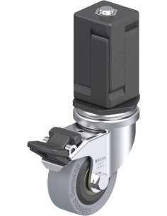 LRA-VPA 50K-FI-EV07 pasukamas guminis ratukas su stabdžiais