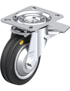 L-RD 100R-ST-FA pasukamas ratukas su stabdžiais, 100 mm