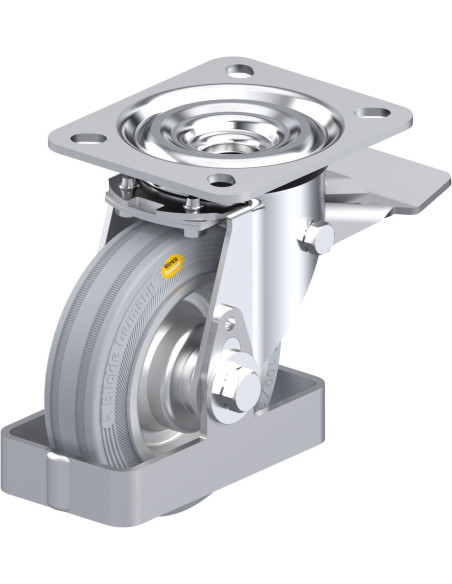 L-RD 100R-ST-VLI-FS pasukamas ratukas su stabdžiais, 100 mm