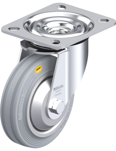 L-RD 100R-VLI-FA - Pasukamas ratukas dengtas guma, 100 mm