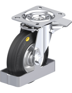 L-RD 125R-ST-FS pasukamas ratukas su stabdžiais, 125 mm