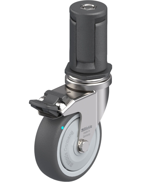 LRXA-PATH 75KFD-FI-EXR05 - Poliuretano ratukas su stabdžiais