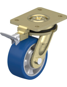 LS-ALBS 127K-RI4 pasukamas poliuretano ratukas su stabdžiais