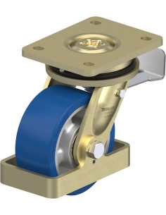 LS-ALBS 127K-ST-FS poliuretano ratukas su stabdžiais