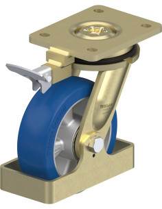 LS-ALBS 150K-RI4-FS poliuretano ratukas su stabdžiais