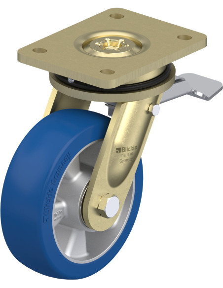 LS-ALBS 150K-ST poliuretano ratukas su stabdžiais