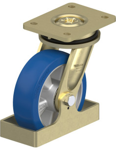 LS-ALBS 160K-FS poliuretano pasukamas ratukas 160 mm