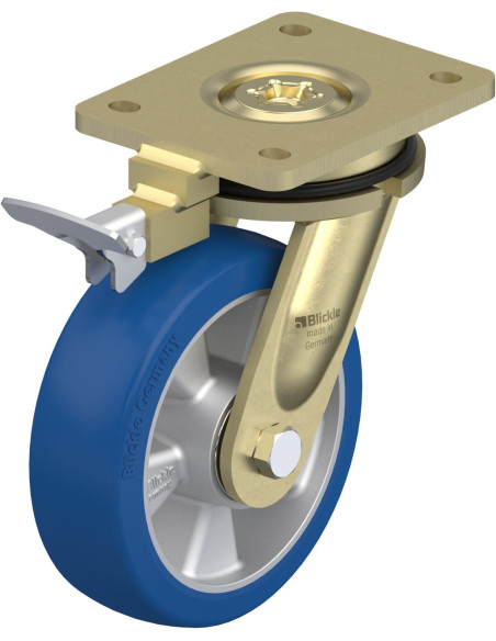 LS-ALBS 160K-RI4 poliuretano ratukas su stabdžiais