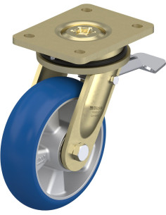 LS-ALBS 160K-ST-CO poliuretano ratukas su stabdžiais