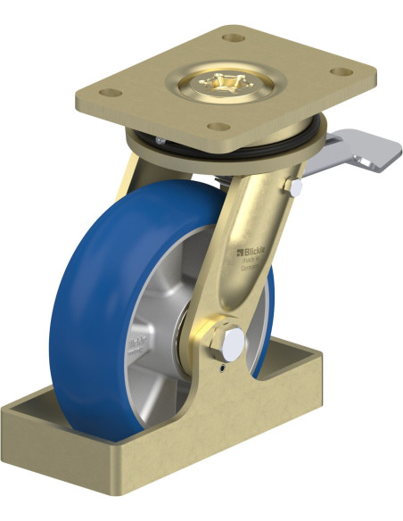 LS-ALBS 160K-ST-CO-FS poliuretano ratukas su stabdžiais