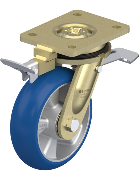 LS-ALBS 160K-ST-CO-RI4 poliuretano ratukas su stabdžiais