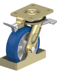 LS-ALBS 160K-ST-RI4-FS poliuretano pasukamas ratukas su