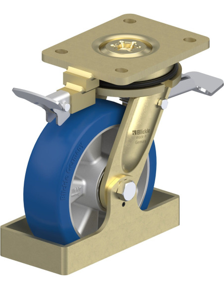 LS-ALBS 160K-ST-RI4-FS poliuretano pasukamas ratukas su