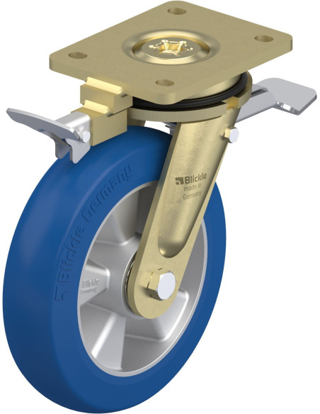 LS-ALBS 200K-ST-CO-RI4 poliuretano ratukas su stabdžiais