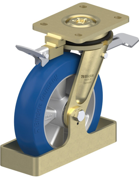 LS-ALBS 200K-ST-CO-RI4-FS poliuretano ratukas su stabdžiais