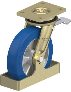 LS-ALBS 200K-ST-FS poliuretano ratukas su stabdžiais