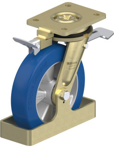 LS-ALBS 200K-ST-RI4-FS poliuretano ratukas su stabdžiais