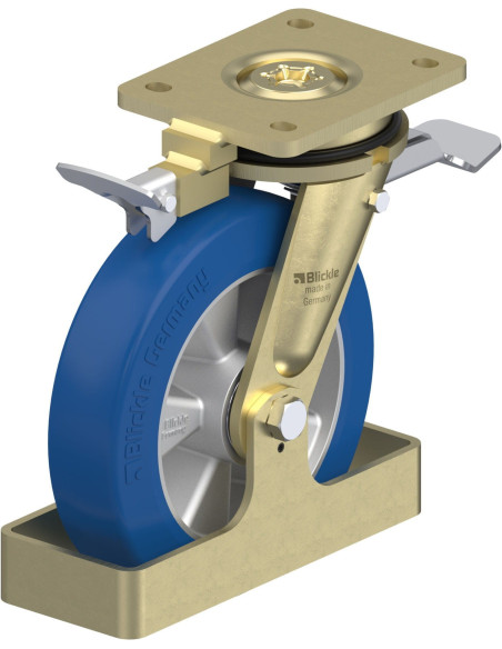 LS-ALBS 200K-ST-RI4-FS poliuretano ratukas su stabdžiais