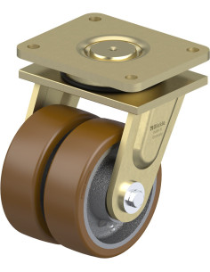 LSD-GB 150K-35 dvigubas pasukamas poliuretano ratukas 150 mm