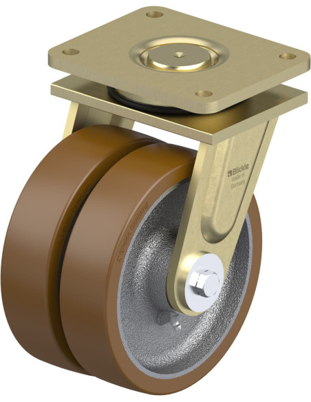 LSD-GB 200K-35 - Dvigubas pasukamas poliuretano ratukas 200