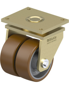 LSD-GB 202K poliuretano dvigubas pasukamas ratukas 200 mm