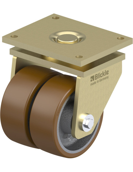 LSD-GB 202K poliuretano dvigubas pasukamas ratukas 200 mm