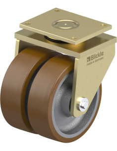 LSD-GB 304K poliuretano dvigubas pasukamas ratukas 300 mm