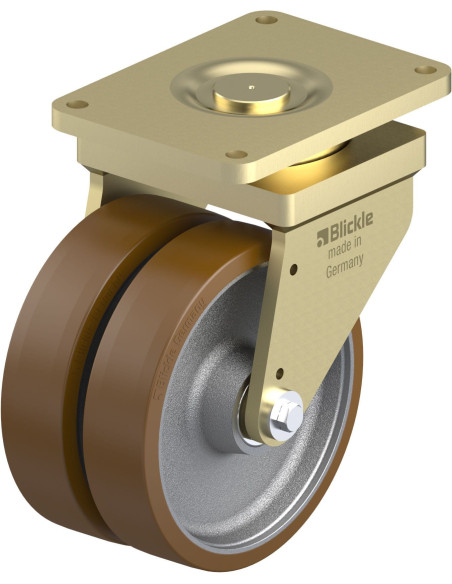 LSD-GB 404K-42 Dvigubas Pasiukamas Poliuretano Ratukas