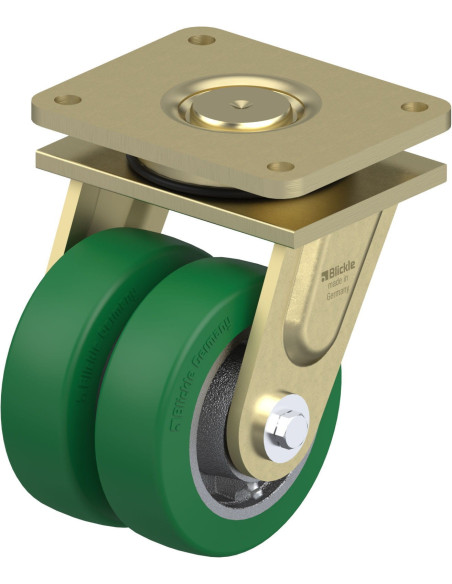 LSD-GST 150K-35 poliuretano dvigubas pasukamas ratukas