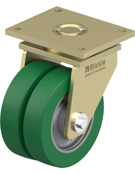 LSD-GST 250K dvigubas pasukamas poliuretano ratukas