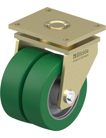 LSD-GST 252K - Dvigubas pasukamas poliuretano ratukas