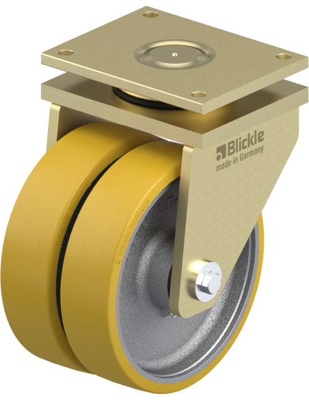 LSD-GTH 302K poliuretano dvigubas pasukamas ratukas 300 mm