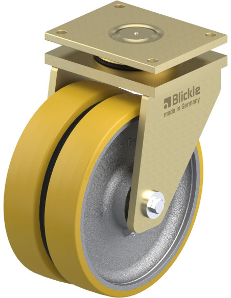 LSD-GTH 360K - Dvigubas pasukamas poliuretano ratukas 360 mm