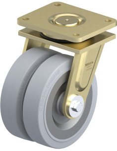 LSD-SE 200K-35-SG - Dvigubas pasukamas ratukas dengtas guma