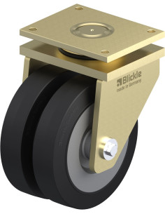 LSD-SE 300K - Dvigubas pasukamas ratukas dengtas guma