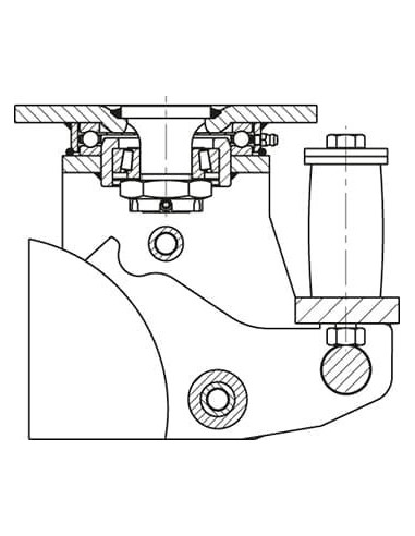 LSFE-SE 160K-SG Spyruoklinis Pasukamas Ratukas 160 mm