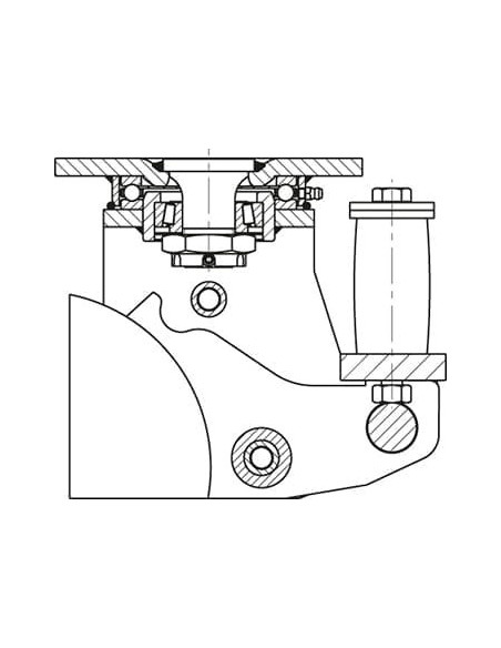 LSFE-SE 160K-SG Spyruoklinis Pasukamas Ratukas 160 mm