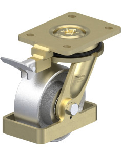 LS-G 127K-RI4-FS pasukamas ratukas su stabdžiais, 125 mm