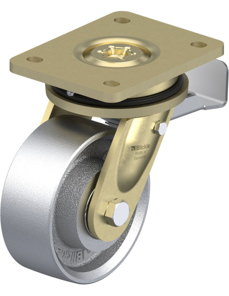 LS-G 127K-ST pasukamas ratukas su stabdžiais, 125 mm