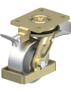 LS-G 127K-ST-RI4-FS pasukamas ratukas su stabdžiais, 125 mm