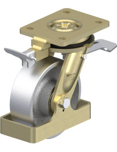 LS-G 150K-ST-RI4-FS pasukamas ratukas su stabdžiais, 150 mm